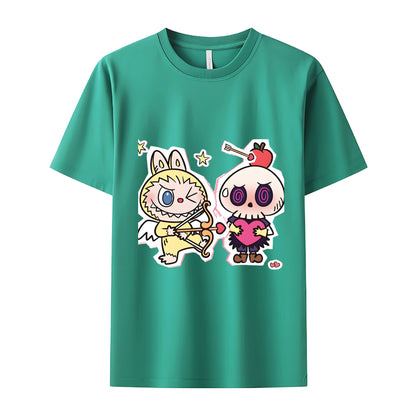 King Labubu The Monsters Crew Neck T-Shirt For Labubu Lover Gifts for Her