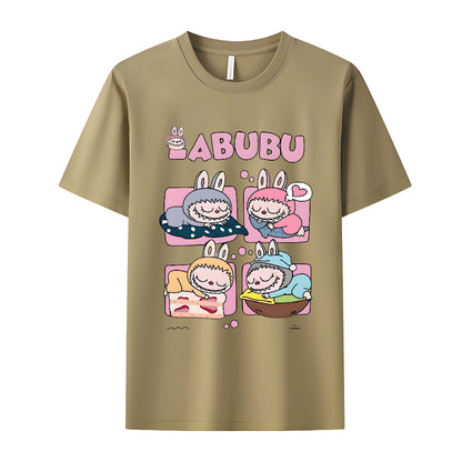 Slumbering Labubu The Monsters Crew Neck T-Shirt For Labubu Lover