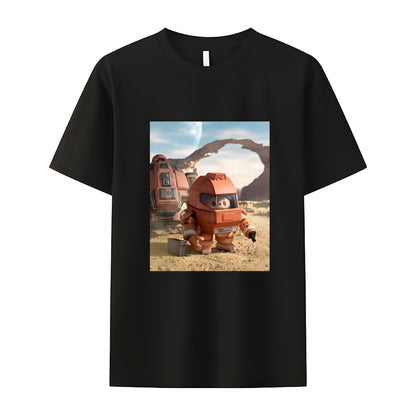 Labubu in Space The Monsters Crew Neck T-Shirt For Labubu Lover