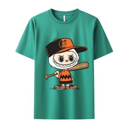Labubu as Superman The Monsters Crew Neck T-Shirt For Labubu Lover Gifts for Her