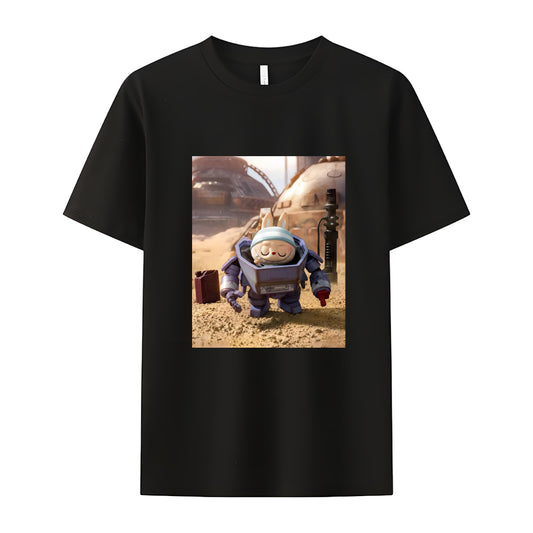 Space Labubu The Monsters Crew Neck T-Shirt For Labubu Lover