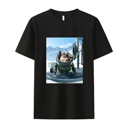 Labubu in Space The Monsters Crew Neck T-Shirt For Labubu Lover Gifts For Girlfriend