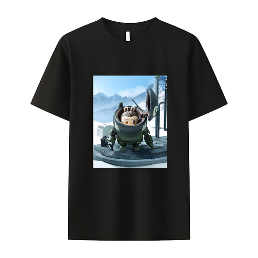 Space Marine Labubu The Monsters Crew Neck T-Shirt For Labubu Lover Gifts For Girlfriend