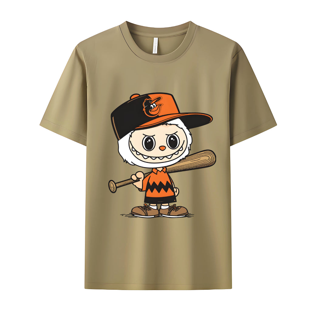 Labubu as Superman The Monsters Crew Neck T-Shirt For Labubu Lover Gifts for Her