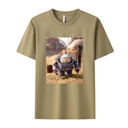 Labubu in Space The Monsters Crew Neck T-Shirt For Labubu Lover