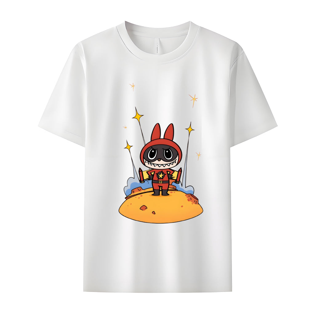 Superman Labubu The Monsters Crew Neck T-Shirt For Labubu Lover
