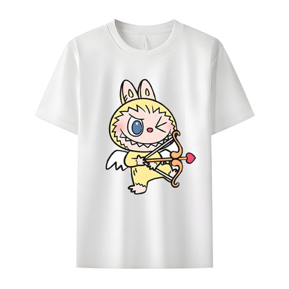 Labubu as Cupid The Monsters Crew Neck T-Shirt For Labubu Lover Gifts for Her