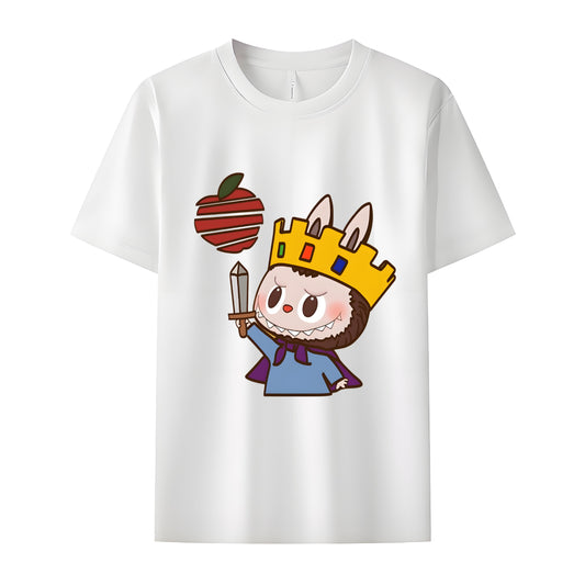 King Labubu The Monsters Crew Neck T-Shirt For Labubu Lover Gifts for Her