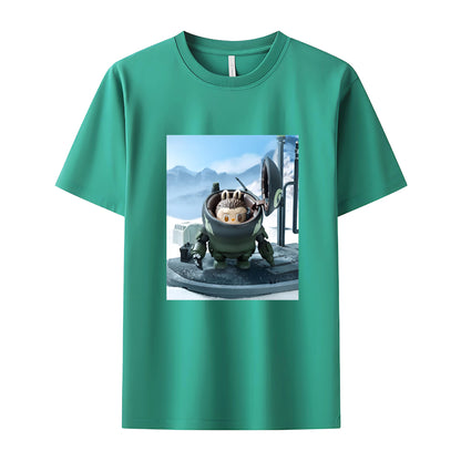 Labubu in Space The Monsters Crew Neck T-Shirt For Labubu Lover Gifts For Girlfriend