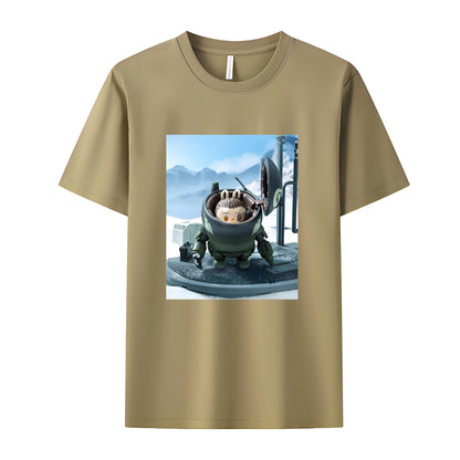 Labubu in Space The Monsters Crew Neck T-Shirt For Labubu Lover Gifts For Girlfriend