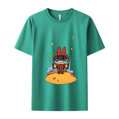 Superman Labubu The Monsters Crew Neck T-Shirt For Labubu Lover