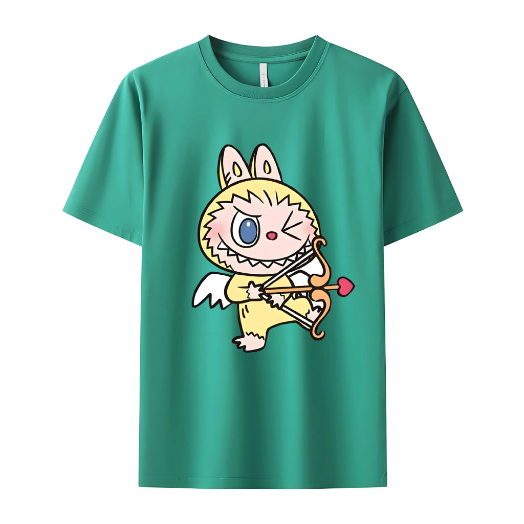 Labubu as Cupid The Monsters Crew Neck T-Shirt For Labubu Lover Gifts for Her
