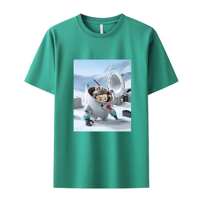 Labubu in Space The Monsters Crew Neck T-Shirt For Labubu Lover Gifts For Girlfriend