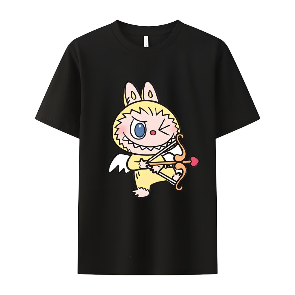 Labubu as Cupid The Monsters Crew Neck T-Shirt For Labubu Lover Gifts for Her
