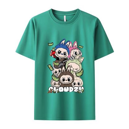 King Labubu The Monsters Crew Neck T-Shirt For Labubu Lover Gifts for Her