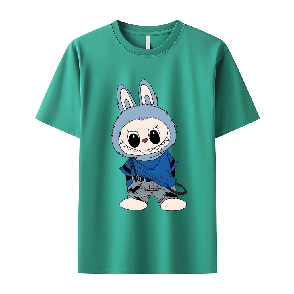 Labubu as Superman The Monsters Crew Neck T-Shirt For Labubu Lover Gifts for Her