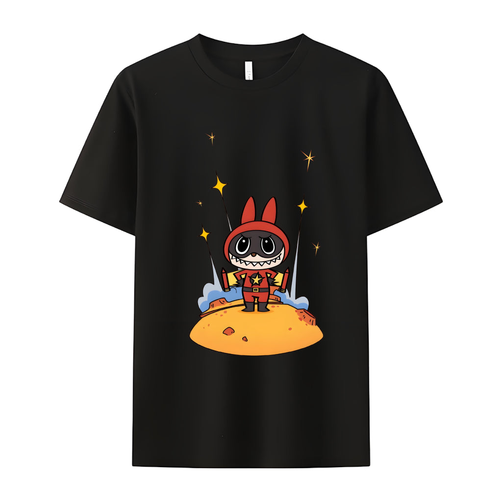 Superman Labubu The Monsters Crew Neck T-Shirt For Labubu Lover
