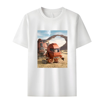 Labubu in Space The Monsters Crew Neck T-Shirt For Labubu Lover