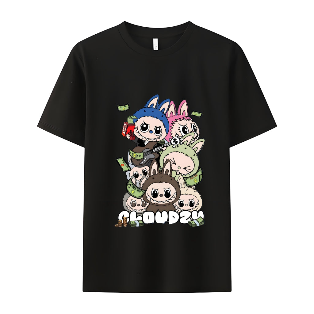 King Labubu The Monsters Crew Neck T-Shirt For Labubu Lover Gifts for Her
