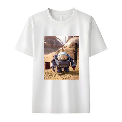 Labubu in Space The Monsters Crew Neck T-Shirt For Labubu Lover