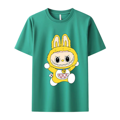 Labubu as Doraemon The Monsters Crew Neck T-Shirt For Labubu Lover