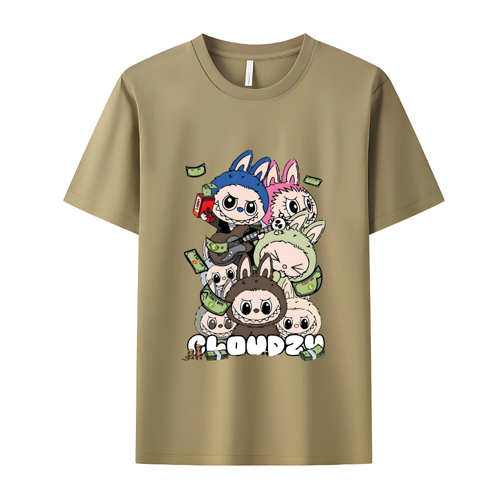 King Labubu The Monsters Crew Neck T-Shirt For Labubu Lover Gifts for Her