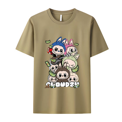 King Labubu The Monsters Crew Neck T-Shirt For Labubu Lover Gifts for Her