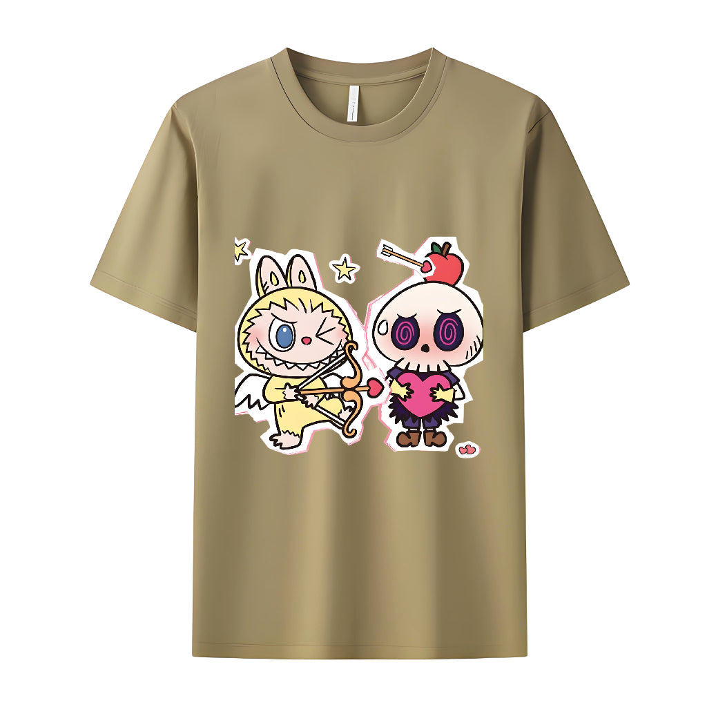 King Labubu The Monsters Crew Neck T-Shirt For Labubu Lover Gifts for Her