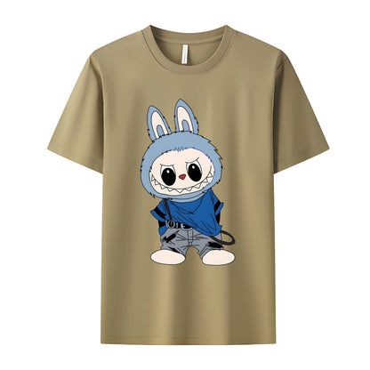 Labubu as Superman The Monsters Crew Neck T-Shirt For Labubu Lover Gifts for Her