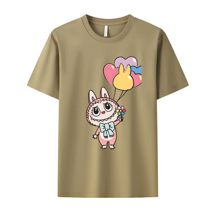 Labubu as Superman The Monsters Crew Neck T-Shirt For Labubu Lover Gifts for Her
