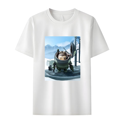 Labubu in Space The Monsters Crew Neck T-Shirt For Labubu Lover Gifts For Girlfriend
