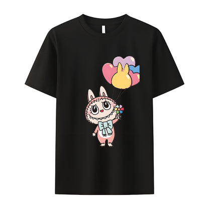 Labubu as Superman The Monsters Crew Neck T-Shirt For Labubu Lover Gifts for Her