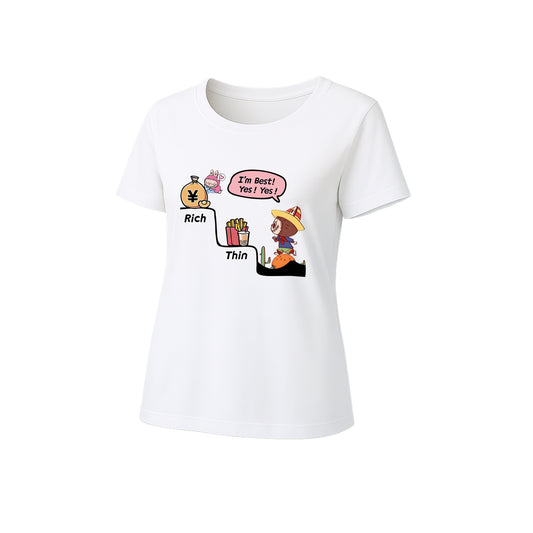 Rich and Thin Labubu Graphic T-Shirt Loose Fit Summer Casual Tee