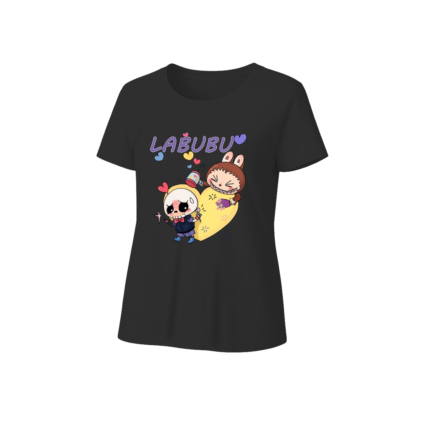 Love Labubu Graphic T-Shirt Loose Fit Summer Casual Tee