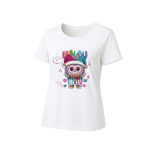Clown Labubu Graphic T-Shirt Loose Fit Summer Casual Tee