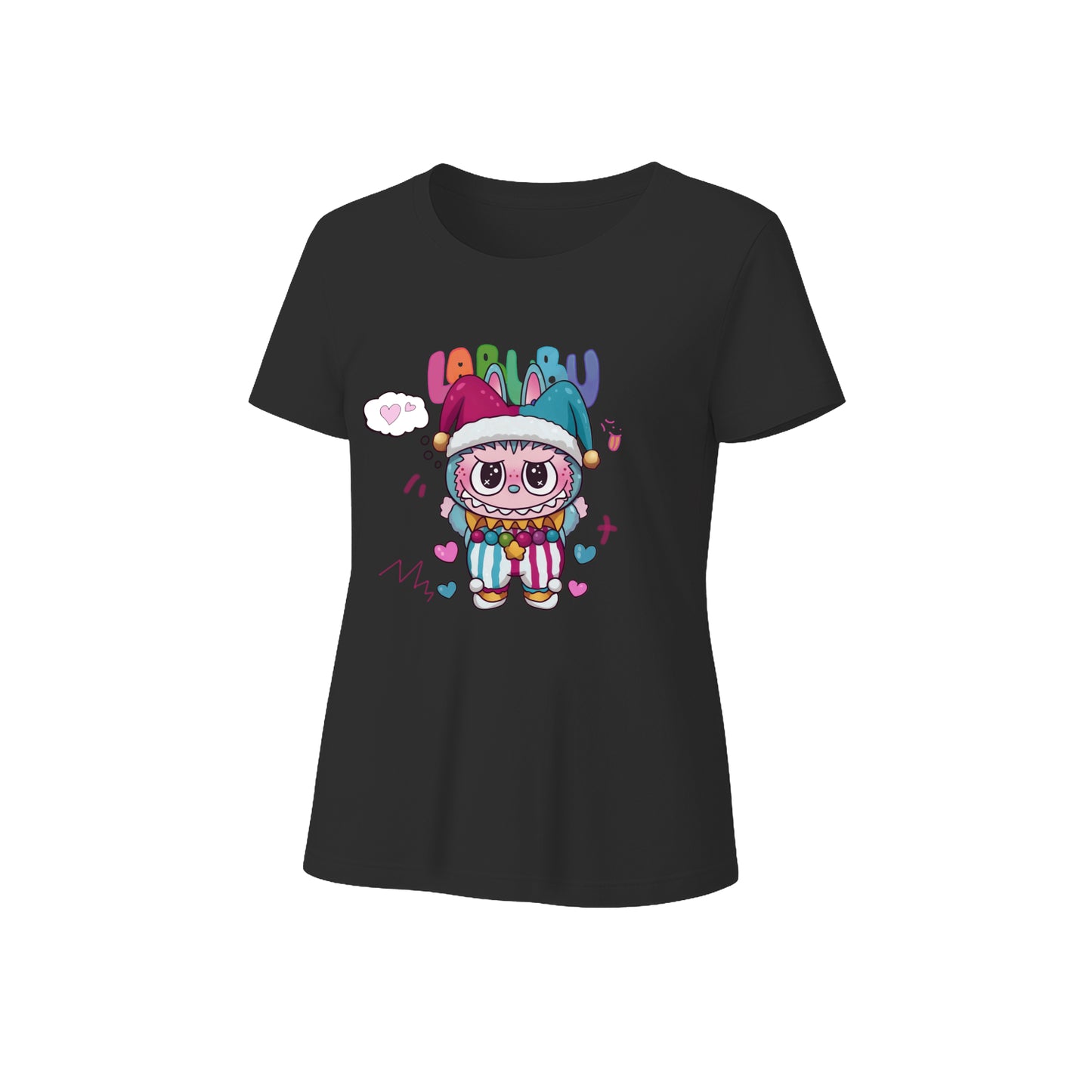 Clown Labubu Graphic T-Shirt Loose Fit Summer Casual Tee