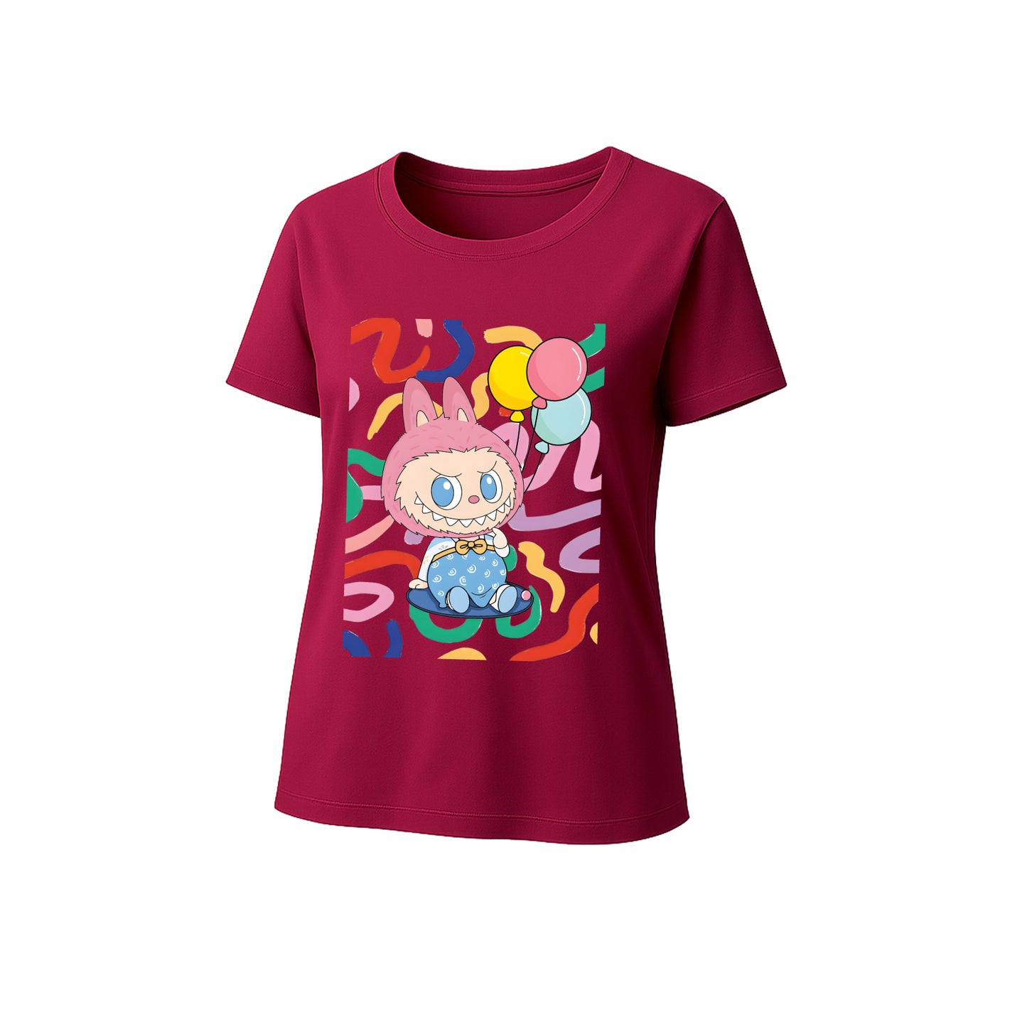 Cute Labubu Graphic T-Shirt Loose Fit Summer Casual Tee
