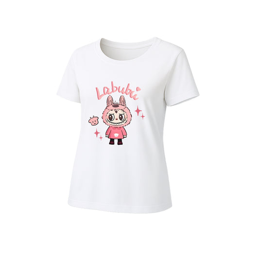 Pink Labubu Graphic T-Shirt Loose Fit Summer Casual Tee