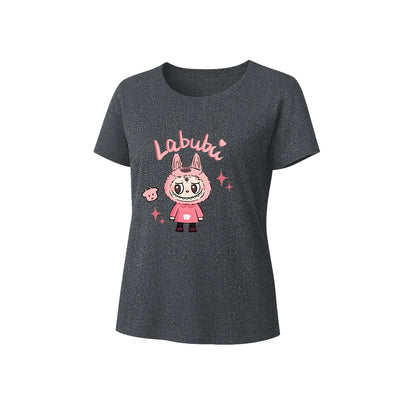 Pink Labubu Graphic T-Shirt Loose Fit Summer Casual Tee