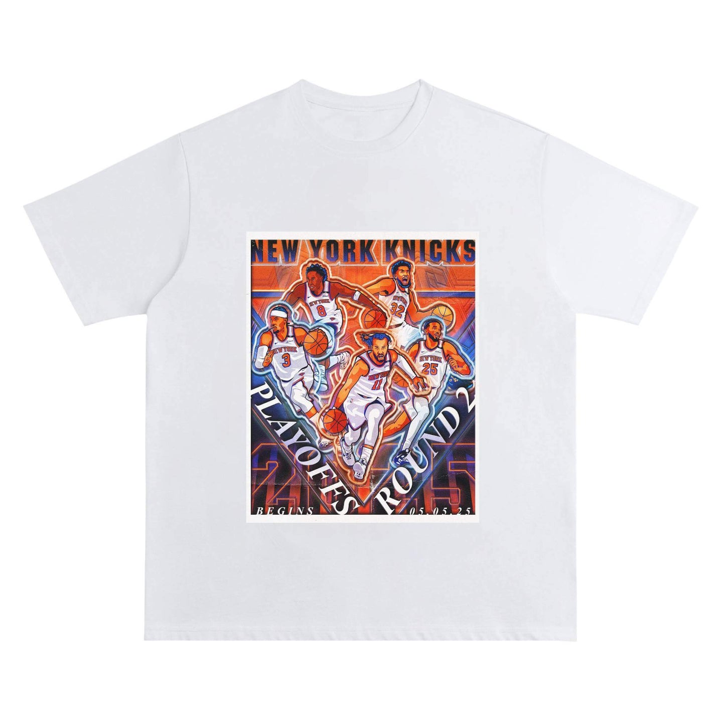 NYK Retro Grit Tee - Street Poster Style Heat Crew Neck Short-Sleeve T-Shirt Unisex