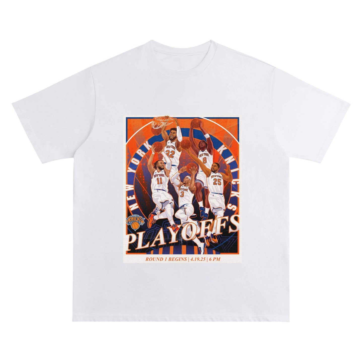 NYK Retro Grit Tee - Street Poster Style Heat Crew Neck Short-Sleeve T-Shirt Unisex