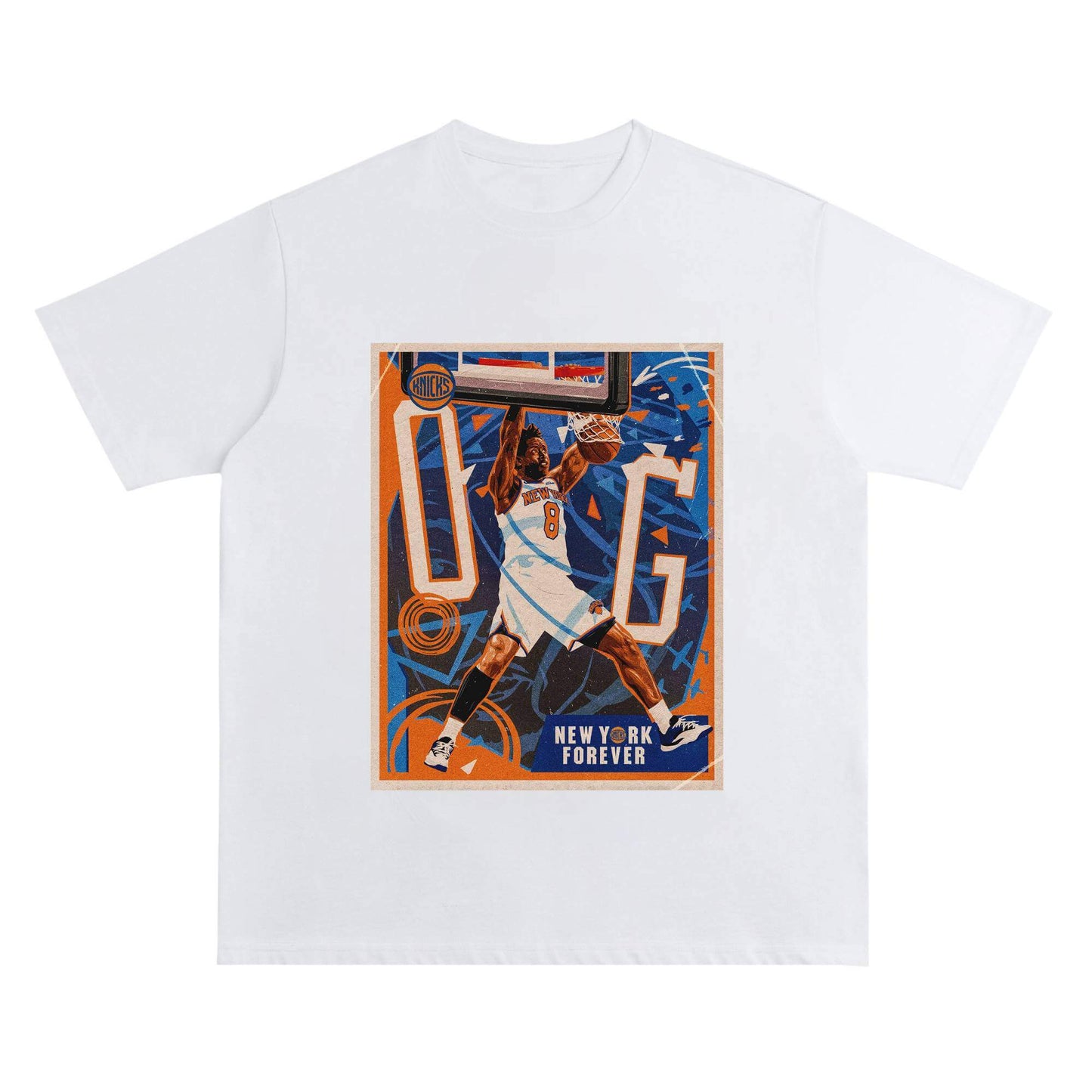 NYK Retro Grit Tee - Street Poster Style Heat Crew Neck Short-Sleeve T-Shirt Unisex