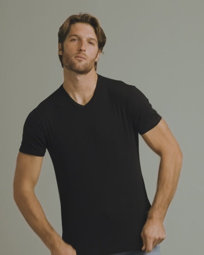 6 Pack Crew Neck Short-Sleeve T-Shirt Soft & Breathable